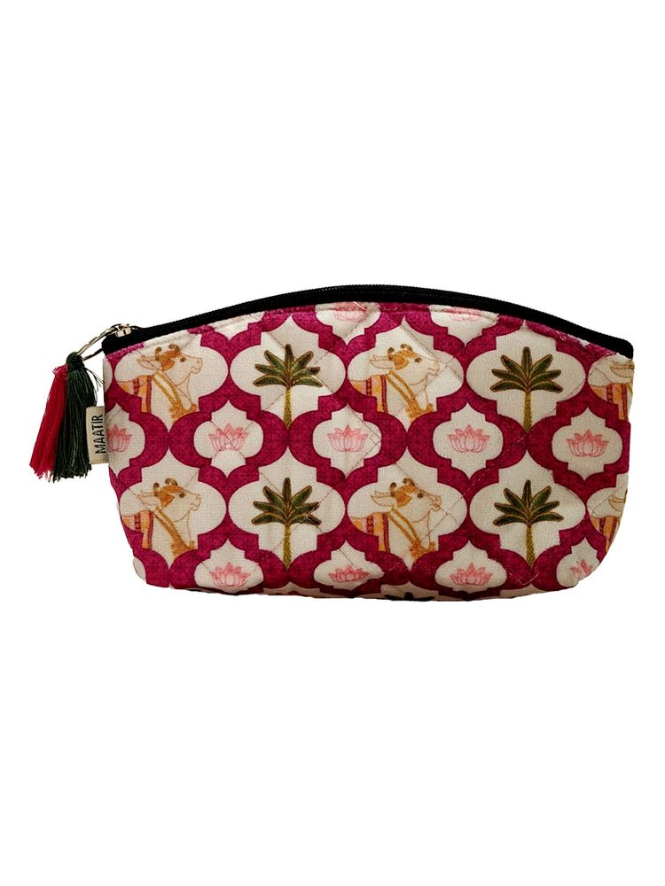 Maatir Velvet Sunglasses Pouch Pop Colours Pichwai Cow Design Travel Pouch