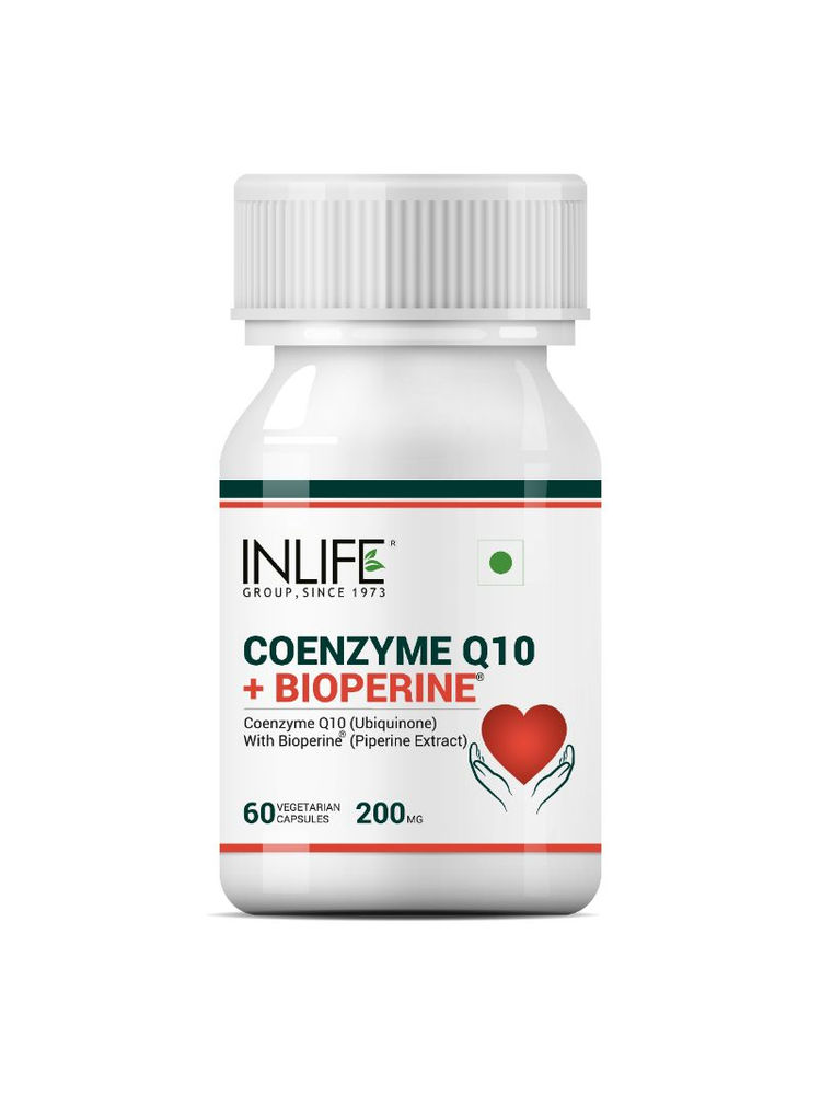 Inlife Coenzyme Q10 with Bioperine (Piperine Extract) Supplement - 60 Vegetarian Capsules(200mg)-image-45