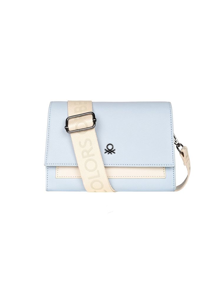 United Colors of Benetton Blue Laure Sling Bag with Detachable Strap-image-30