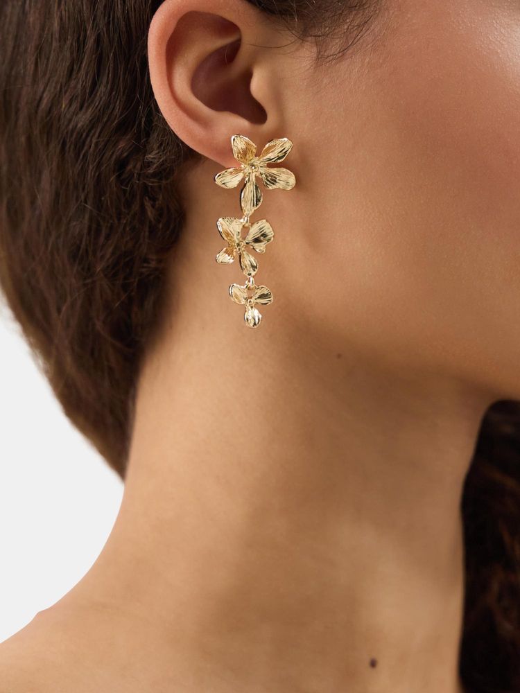 Accessorize London Women's Flower Drop Earrings-image-4