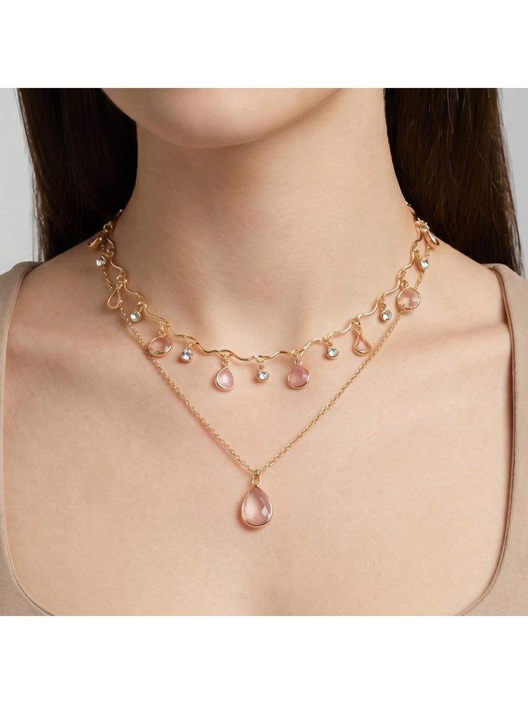 Accessorize London Women's Gemstone Pendant Necklaces (Pack Of 2)-image-28