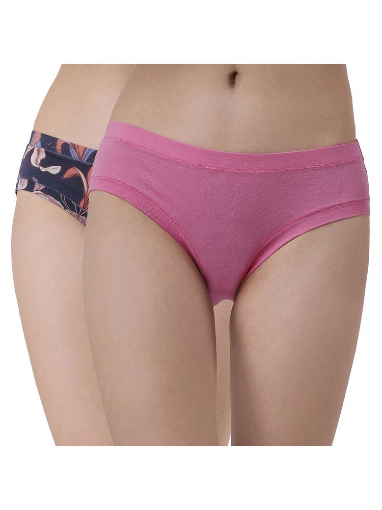 SOIE Womens Mid Rise Stretch Cotton Seamless Full Coverage Shorty Panty (Pack of 2)-picture-14
