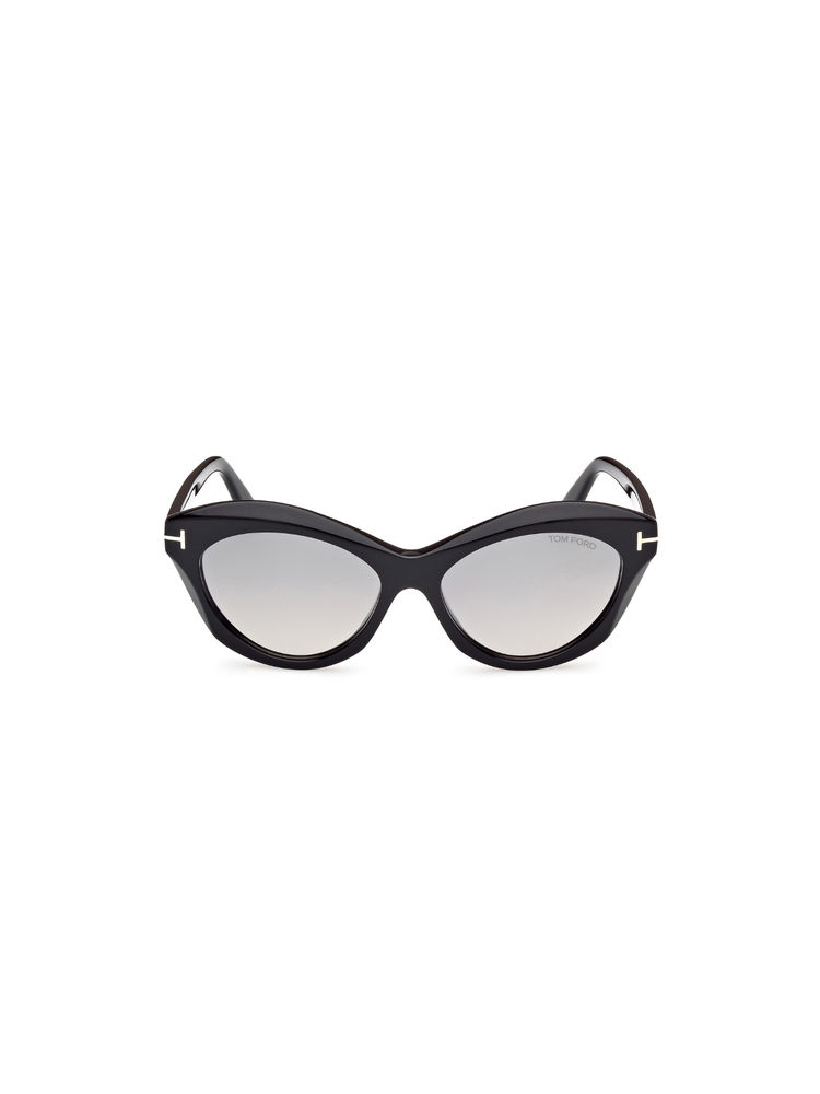 Tom Ford Eyewear Women Acetate Oval Grey Lens Sunglass-Ft1111 55 01C (55)-image-5