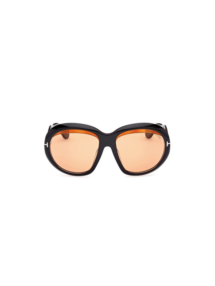 Tom Ford Eyewear Women Acetate Round Brown Lens Sunglass-Ft1193 58 01E (58)-picture-7