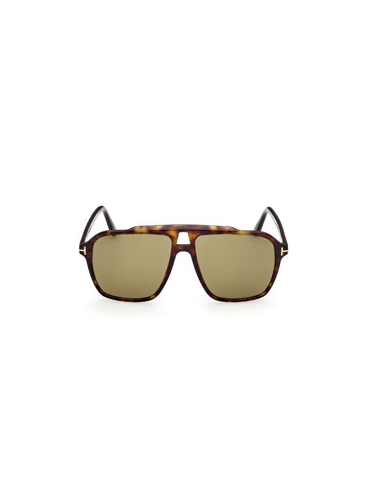 Tom Ford Eyewear Men Acetate Square Green Lens Sunglass-Ft1209 56 52N (56)-image-11