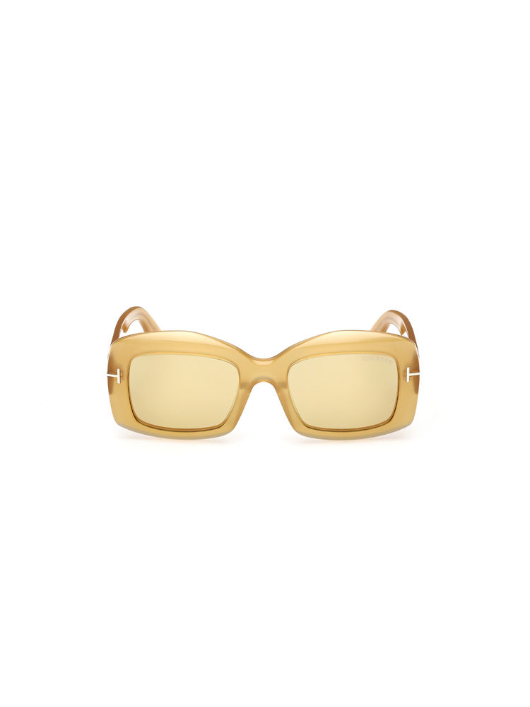 Tom Ford Eyewear Women Acetate Rectangle Brown Lens Sunglass-Ft1218 53 39E (53)-picture-12