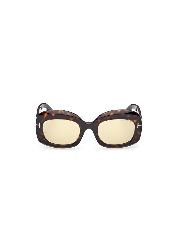 Tom Ford Eyewear Women Acetate Rectangle Brown Lens Sunglass-Ft1219 53 52E (53)-image-27