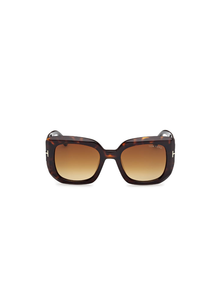 Tom Ford Eyewear Women Acetate Square Brown Lens Sunglass-Ft1220 52 52F (52)-image-13