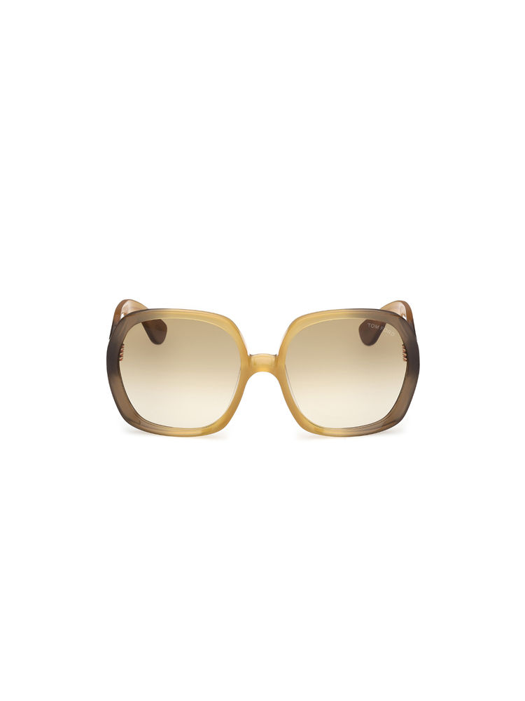 Tom Ford Eyewear Women Acetate Square Brown Lens Sunglass-Ft1221 60 41F (60)-image-23