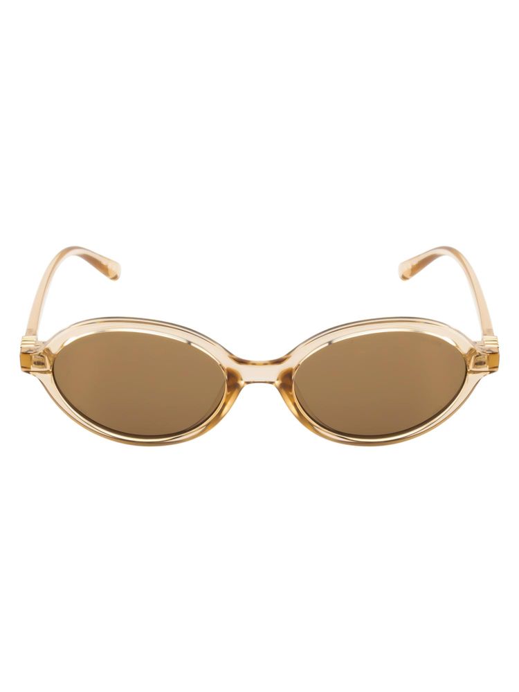 Opium Eyewear Oval Sunglasses for Women Brown Lens Plastic Brown Frame -Op-10389-C03-52 (52)-image-25