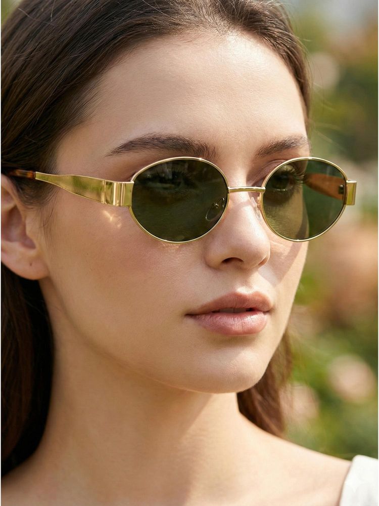 ROYALTAIL Oval Full Rim Casual Golden and Green Unisex Sunglasses-Rt-Sung-139-F1 (55)-image-21