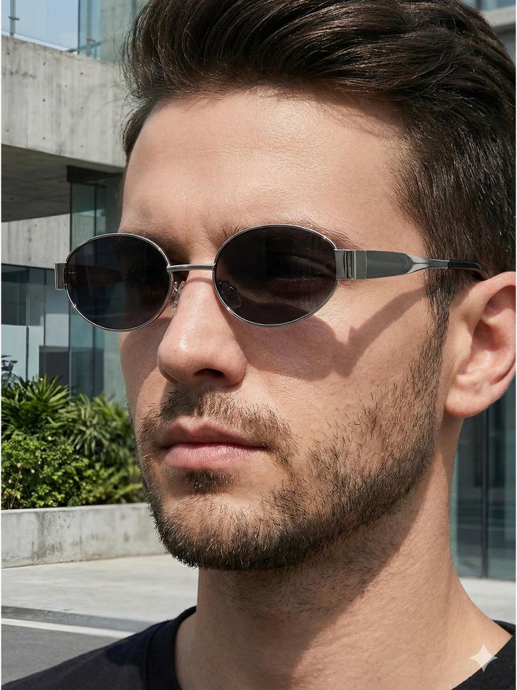 ROYALTAIL Oval Full Rim Casual Silver and Black Unisex Sunglasses-Rt-Sung-142-F1 (55)-image-21