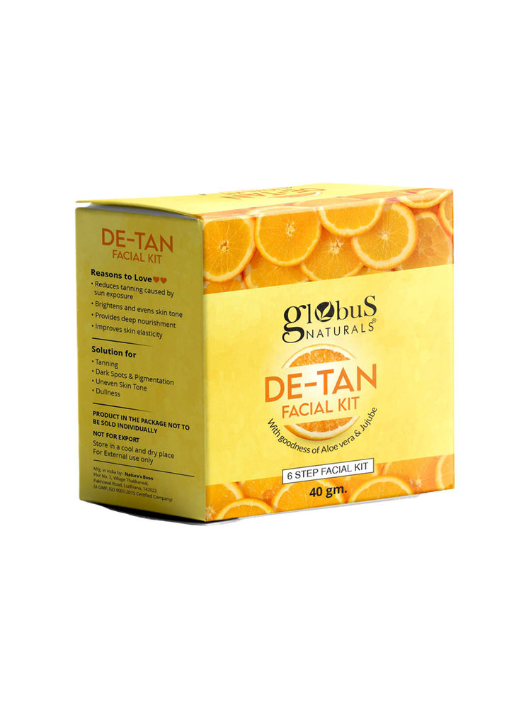 Globus Naturals De - Tan 6 Step Facial Kit With Goodness Of Aloe Vera & Jujube-picture-11