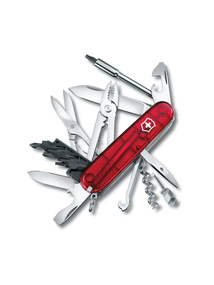 Victorinox Cyber Tool M Swiss Army Knife 91 mm - Red Translucent-picture-16