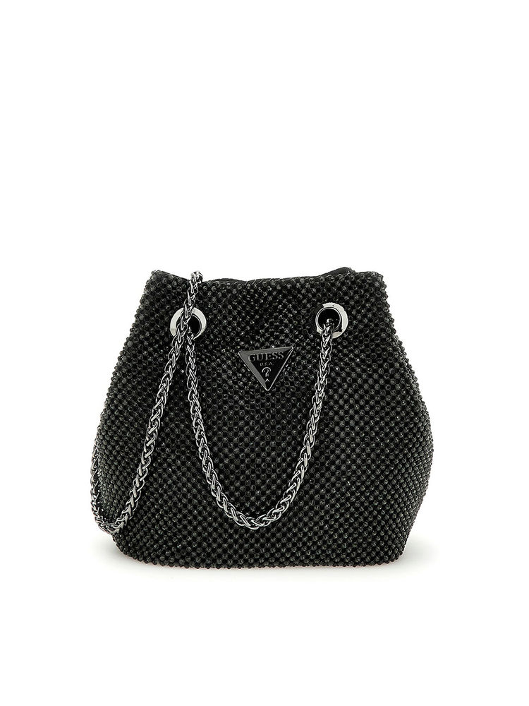 Guess Black Embellished Zalina Potli Bag-image-39