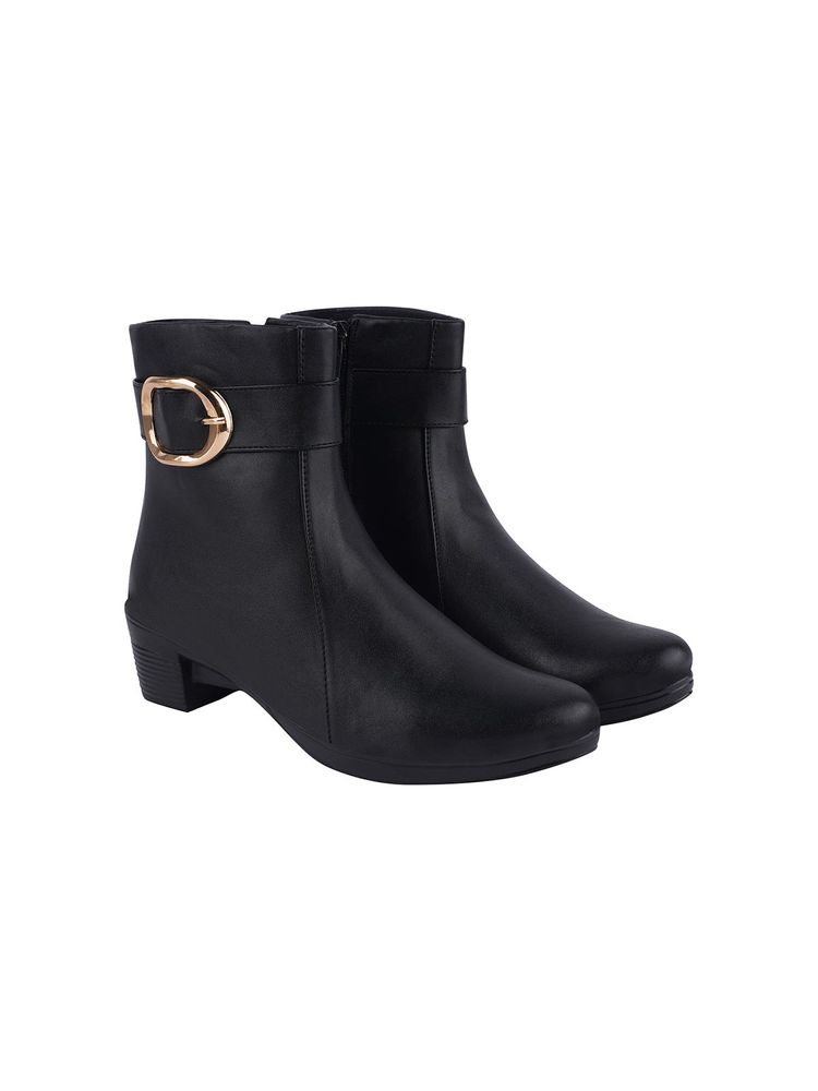 Shoetopia Comfortable Stylish Black Casual Boots For Women