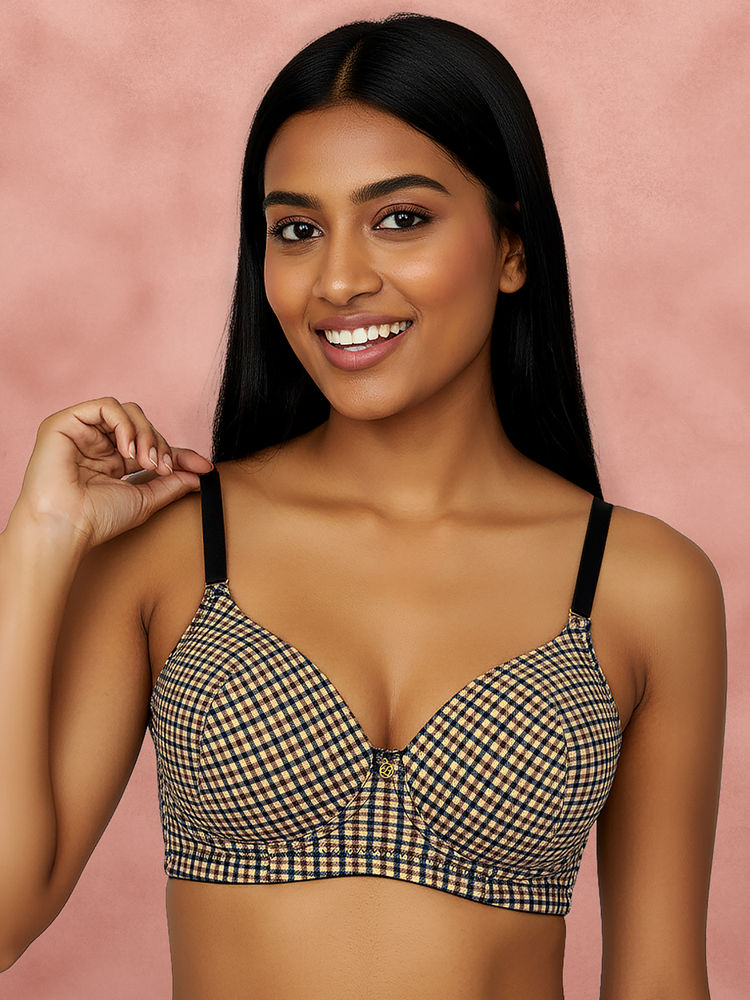 Shyaway By Susie Mushroom Grey Chic Wirefree 3/4Th Coverage Seamed Multiway Padded Bra-picture-11