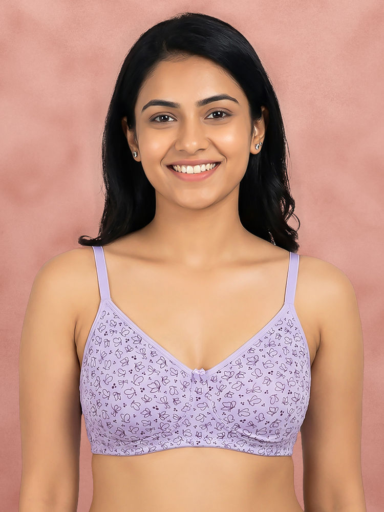 Shyaway By Susie Lavender 3/4Th Coverage Non Detachable Wirefree Non Padded Seamless Bra-image-13