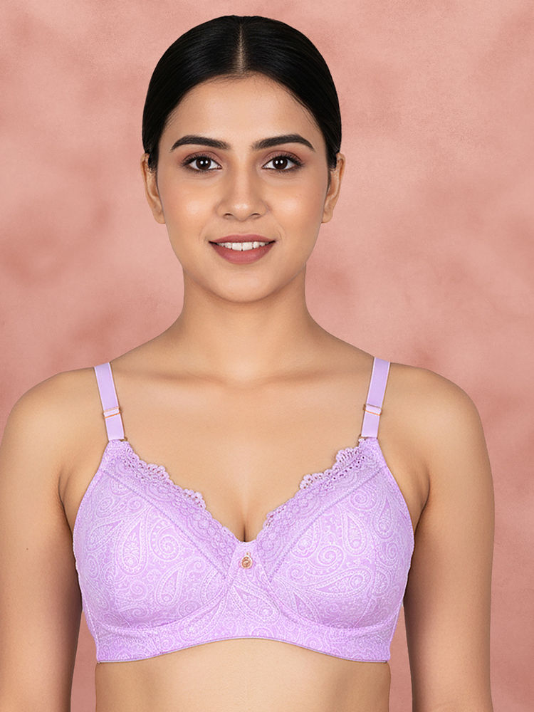 Shyaway By Susie Lilac Breeze 3/4Th Coverage Wirefree Multiway Indian Motif Padded Bra-image-41