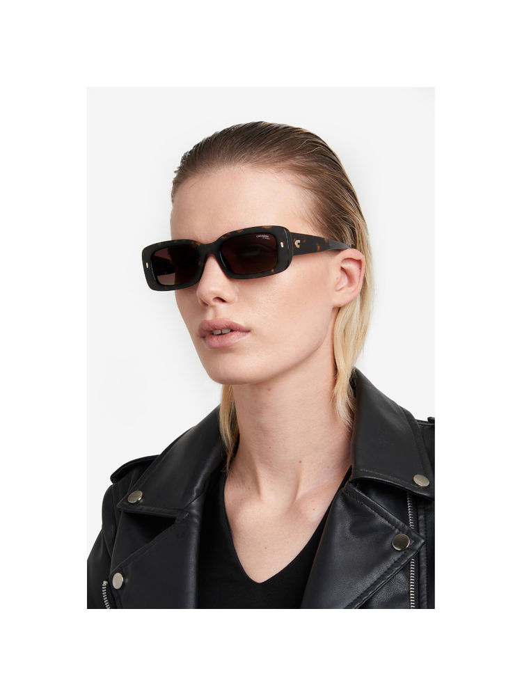 carrera accessories CARRERA Womens Brown Lens Havana Rectangular Sunglasses with 100% UV Protection (53)-picture-11
