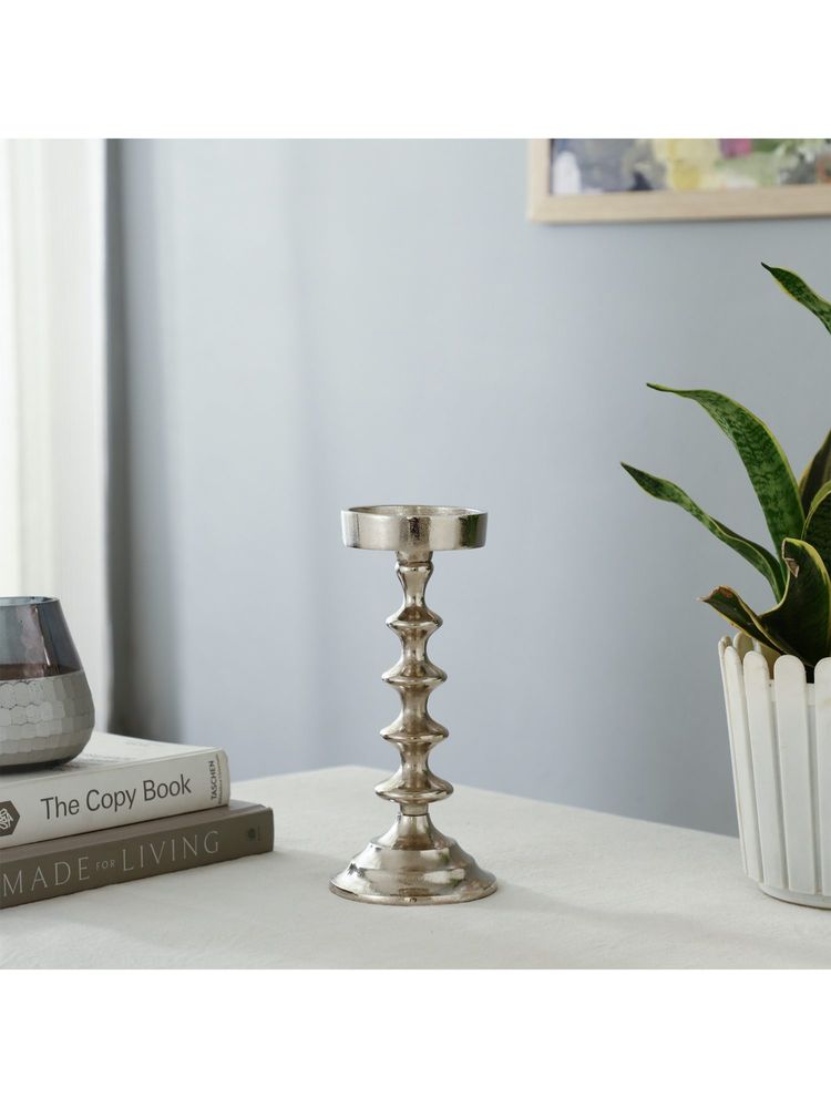 De Maison Decor Ebon Whisper Silver Candle Holder-picture-13