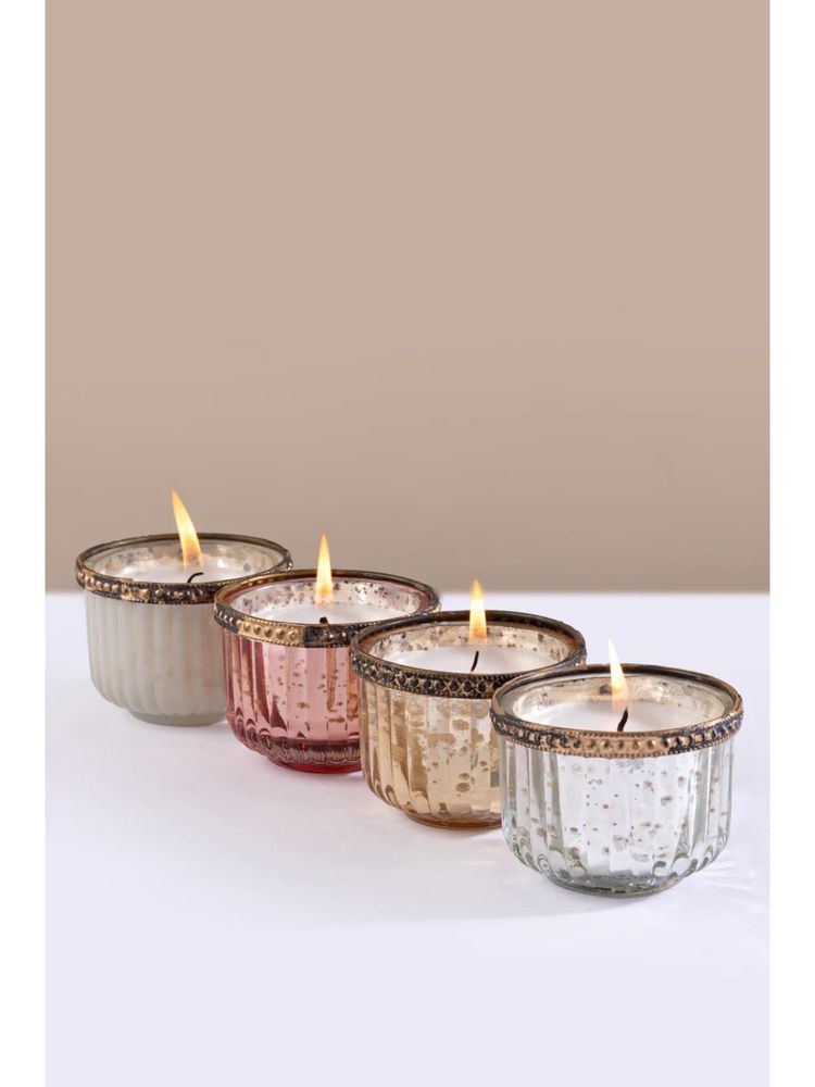 DOFT Multi-Color Gilded Votives Candles (Pack of 4)-picture-17