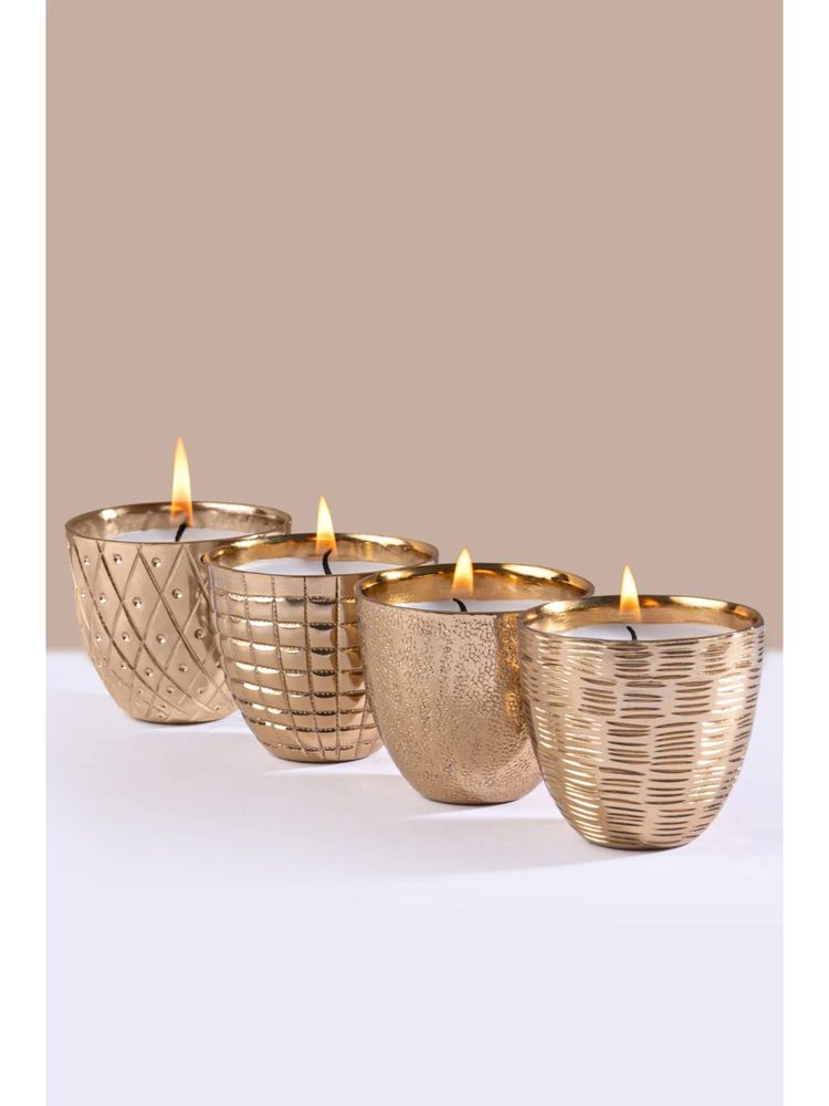 DOFT Golden Metallic Votives Candles (Pack of 4)-picture-19