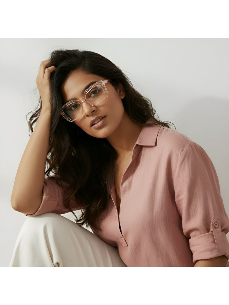 PERKEY Square Full Rim Anti Glare Computer Glasses for Women - OPTL0020-C4 (51)-picture-22