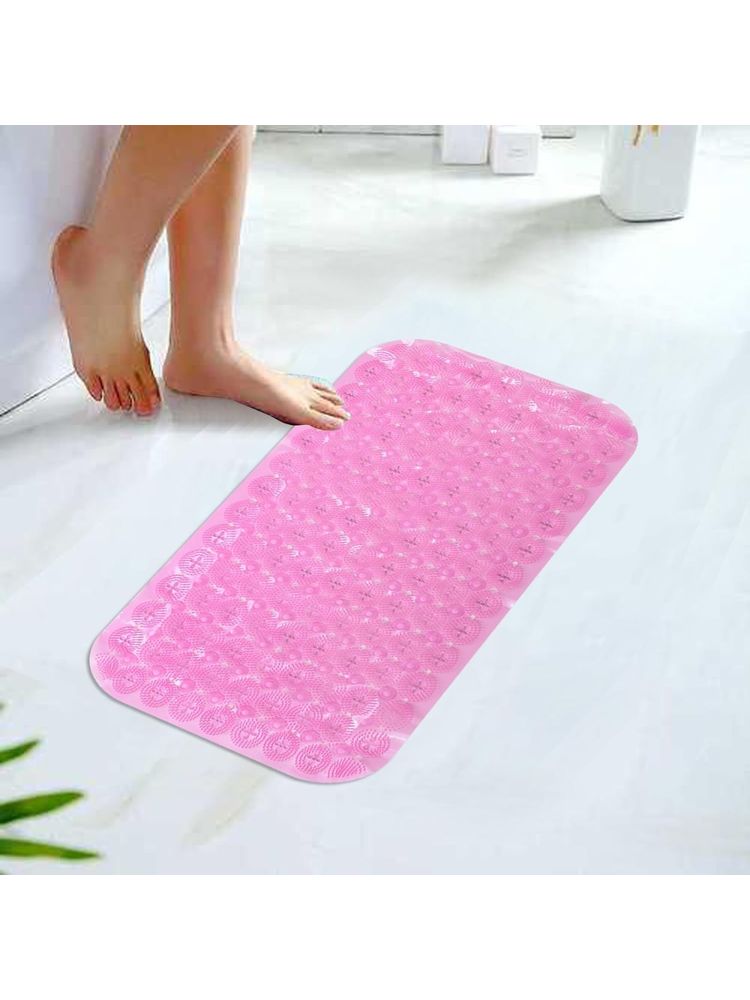 Kuber Industries Bath Mat | PVC Bathroom Mat | Shower Bath Mat | Floor Tub Mat |B-01C | Pink-image-16