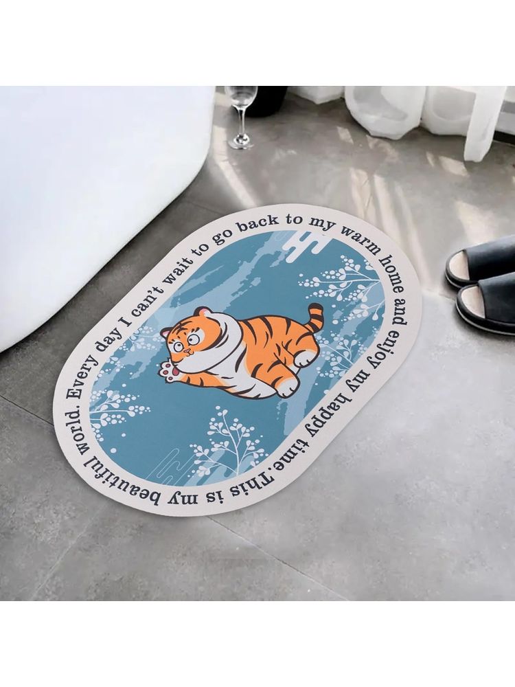 Kuber Industries Bath Mat | PVC Bathroom Mat | Shower Bath Mat | Floor Tub Mat | CF-220803 | Blue-image-5