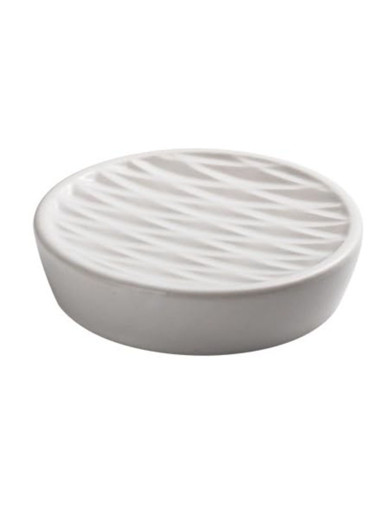 Kuber Industries Soap Holder Ceramic Bathroom Soap Tray Soap Holder for Kitchen Sink White-image-7