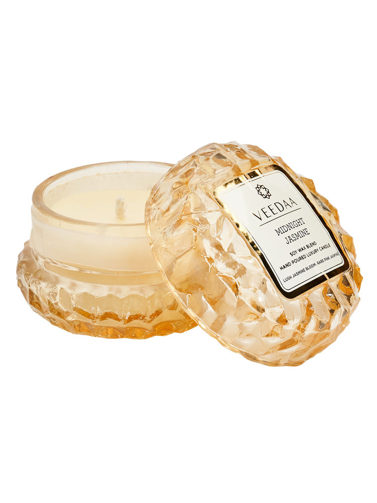 Veedaa Midnight Jasmine Crystal Glass Scented Candle