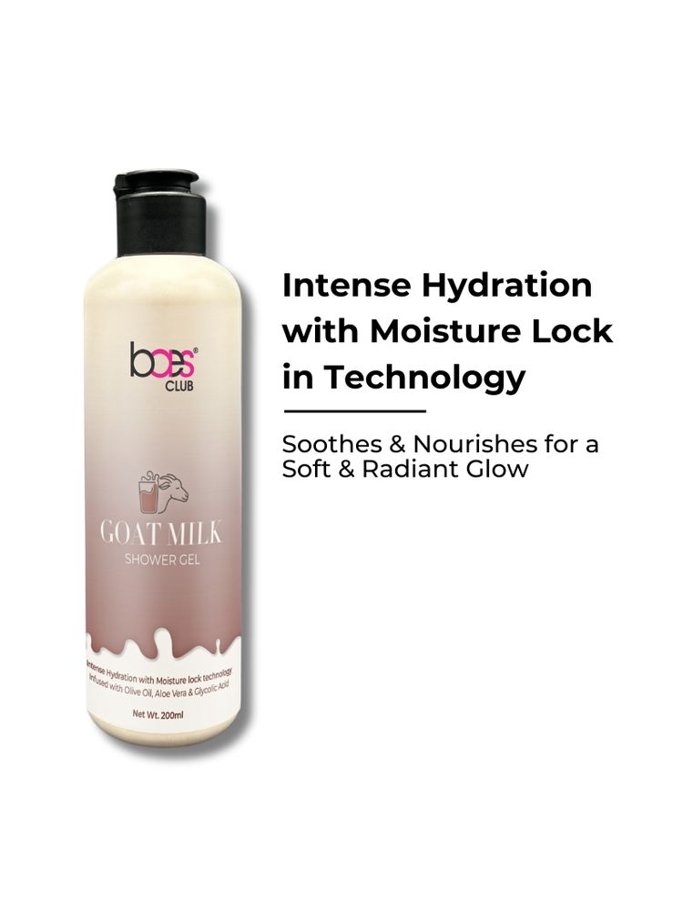 Baes Club Goat Milk Shower Gel With Olive Oil & Glycolic Acid For Intense Hydration & Moisturising-image-6