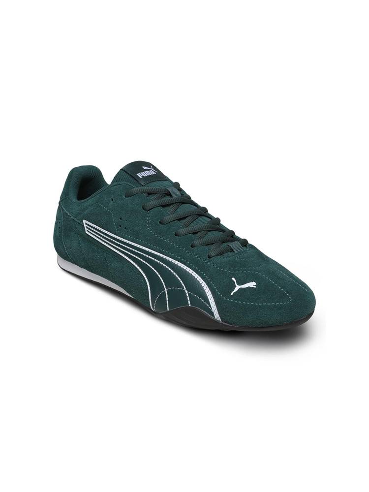 Puma Unisex Green Catch Suede Sneakers