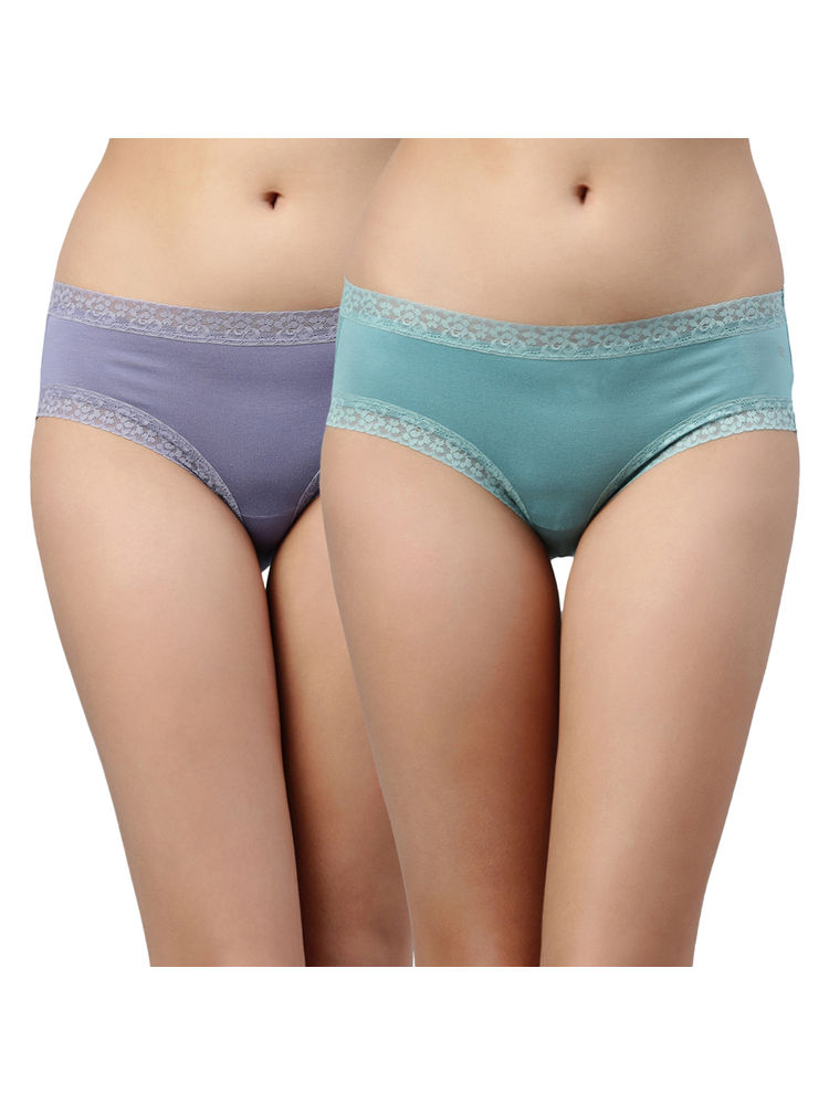 Enamor Antimicrobial And Stain Release Hipster Panty-MH20 Multi-Color(Pack of 2)Assorted pack-picture-15
