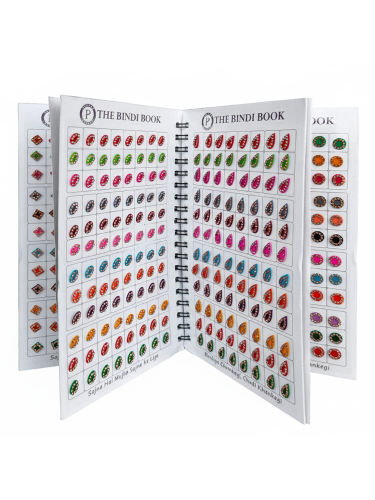 PERPAA Beauty Stone Border Designer Bindi Book Velvet Multicolour 950+ Designs For Women 5Mm To 8Mm-image-35