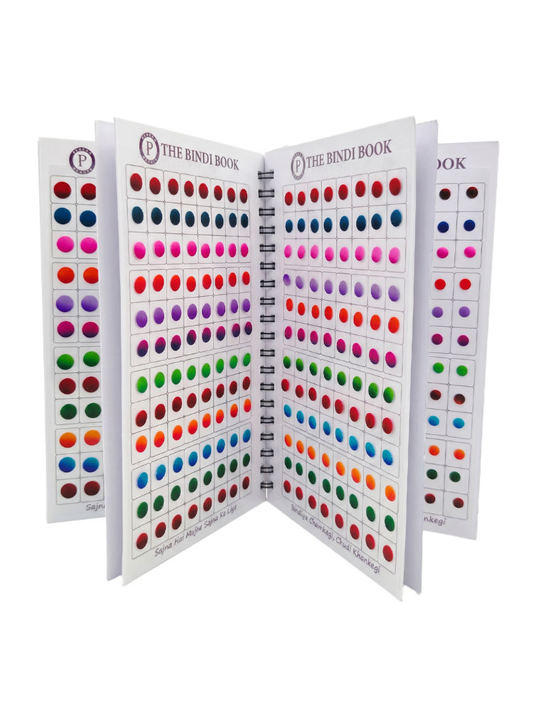 PERPAA Beauty Double Shade & Dual Colour Bindi Book Premium Velvet 950+ Designs For Women 5Mm To 8Mm-image-31