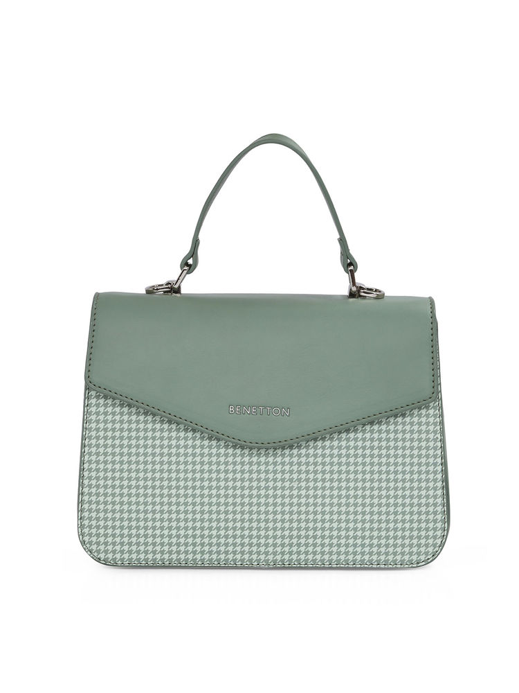 United Colors of Benetton Caralie Women Sage Green Mini Satchel Bag-image-24
