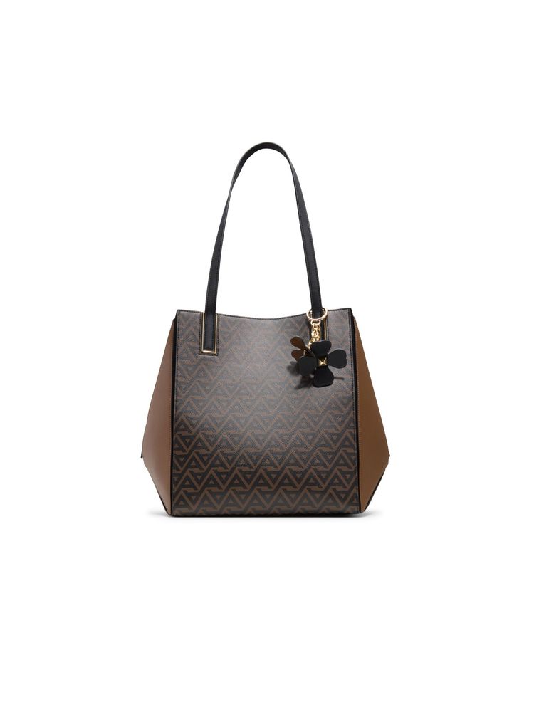 Aldo LARGEPRISMATOTE Women Brown Tote Bag with Bag Charm-image-10