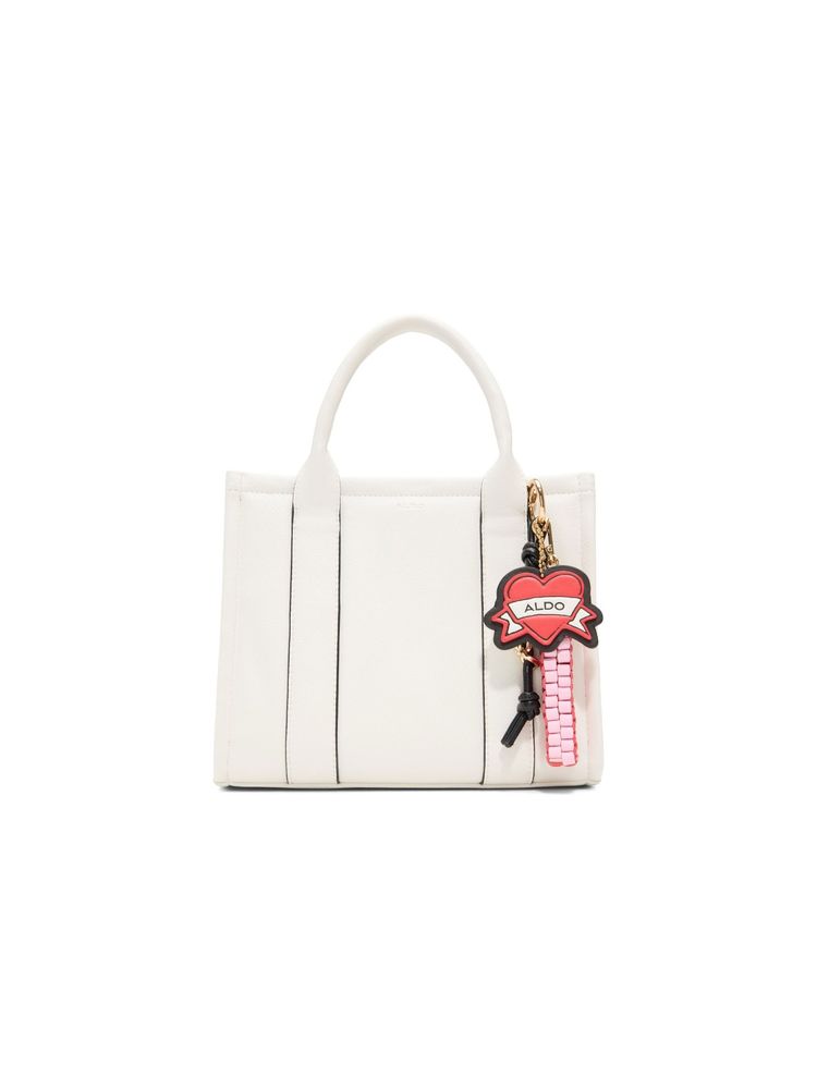 Aldo WHATISADAM04 Women White Satchel Bag with Pouch & Bag Charm (Set of 3)-picture-22