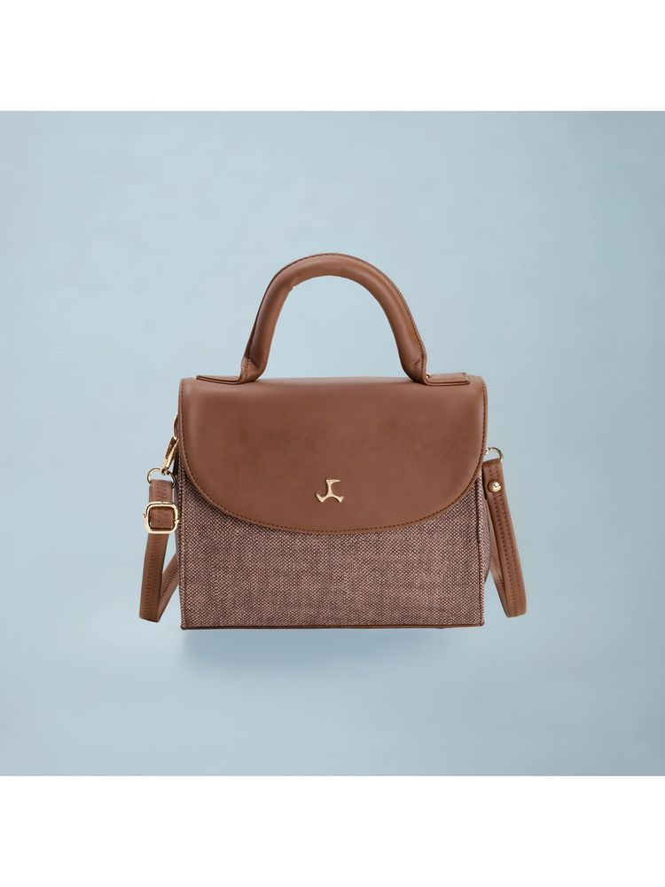 Mochi Textured Brown Satchel Bag-picture-19