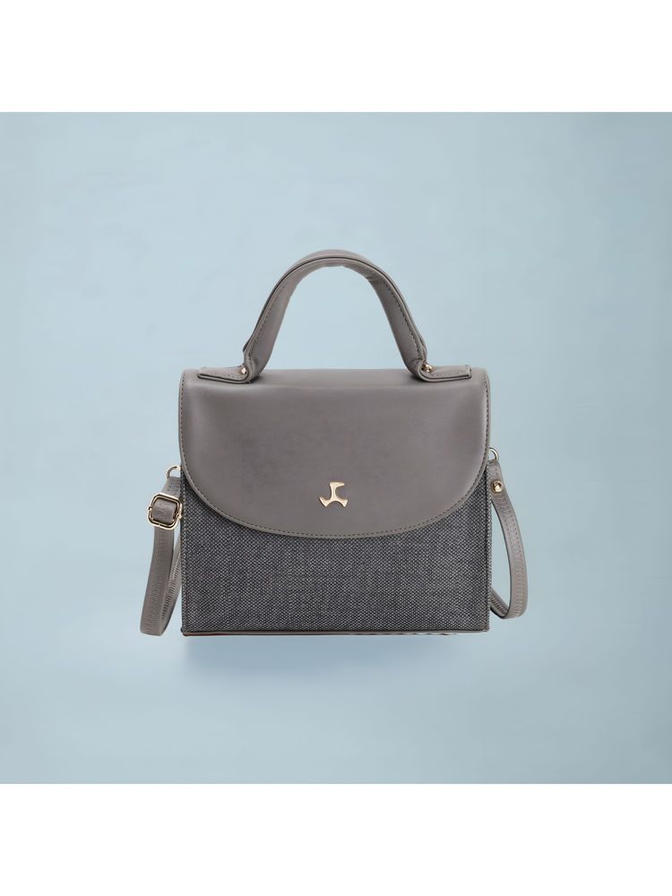 Mochi Textured Grey Satchel Bag-picture-33