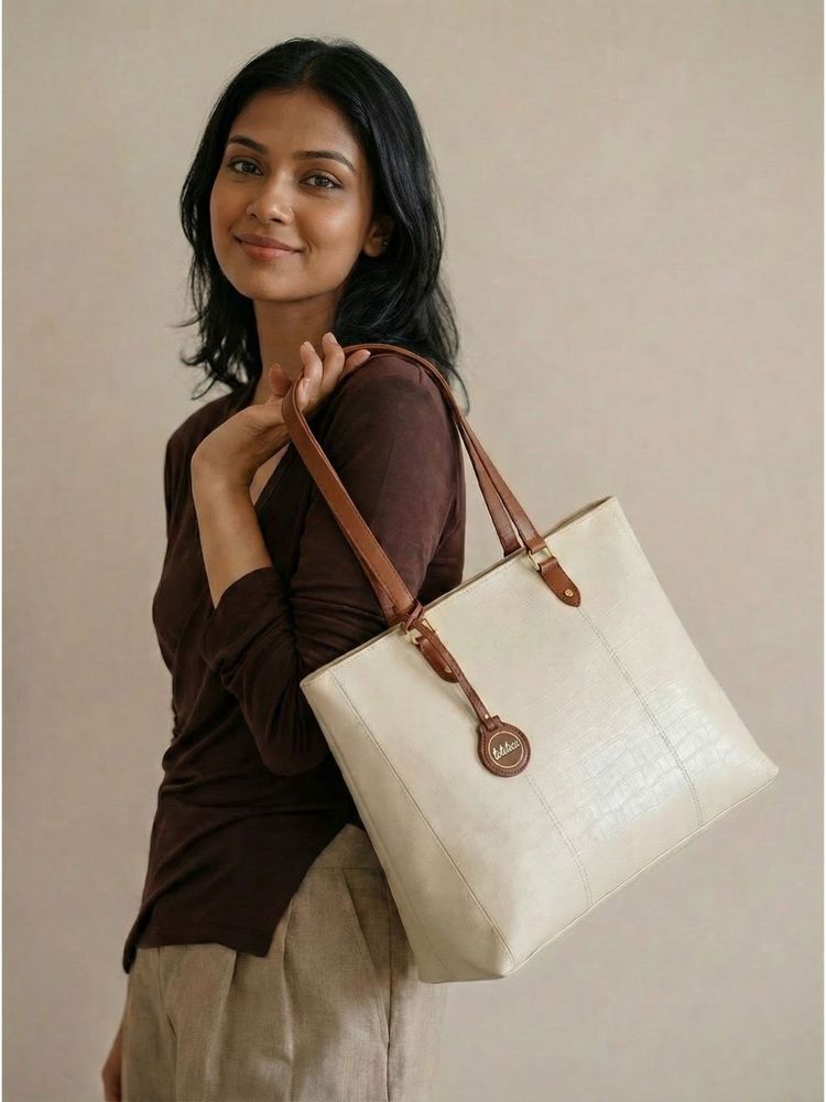 Toteteca Office Off White Shoulder Bag-image-13