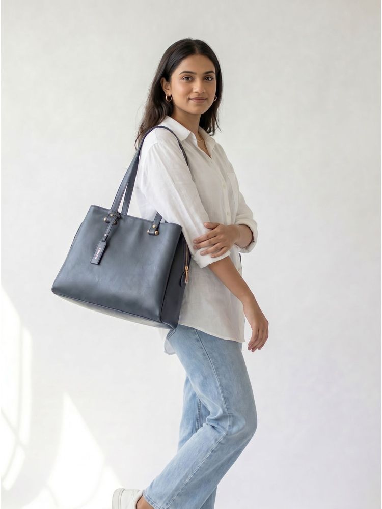 Toteteca Multi Compartment Blue Shoulder Bag-image-25