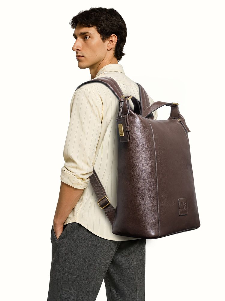 Hidesign Vendome 03 Genuine Leather Men's Backpack (L)-picture-23