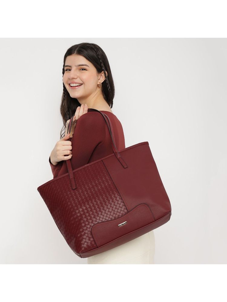 Fastrack Burgundy Tote Bag for Women-image-34