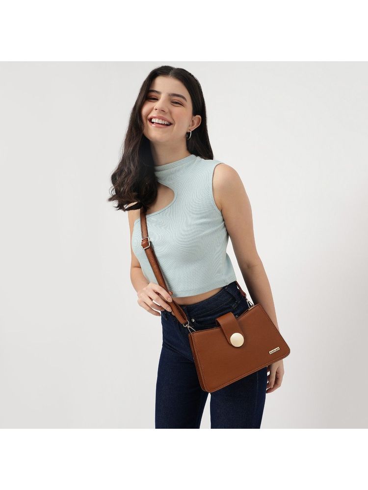 fastrack accessories Fastrack Women Brown Sling Bag-picture-14