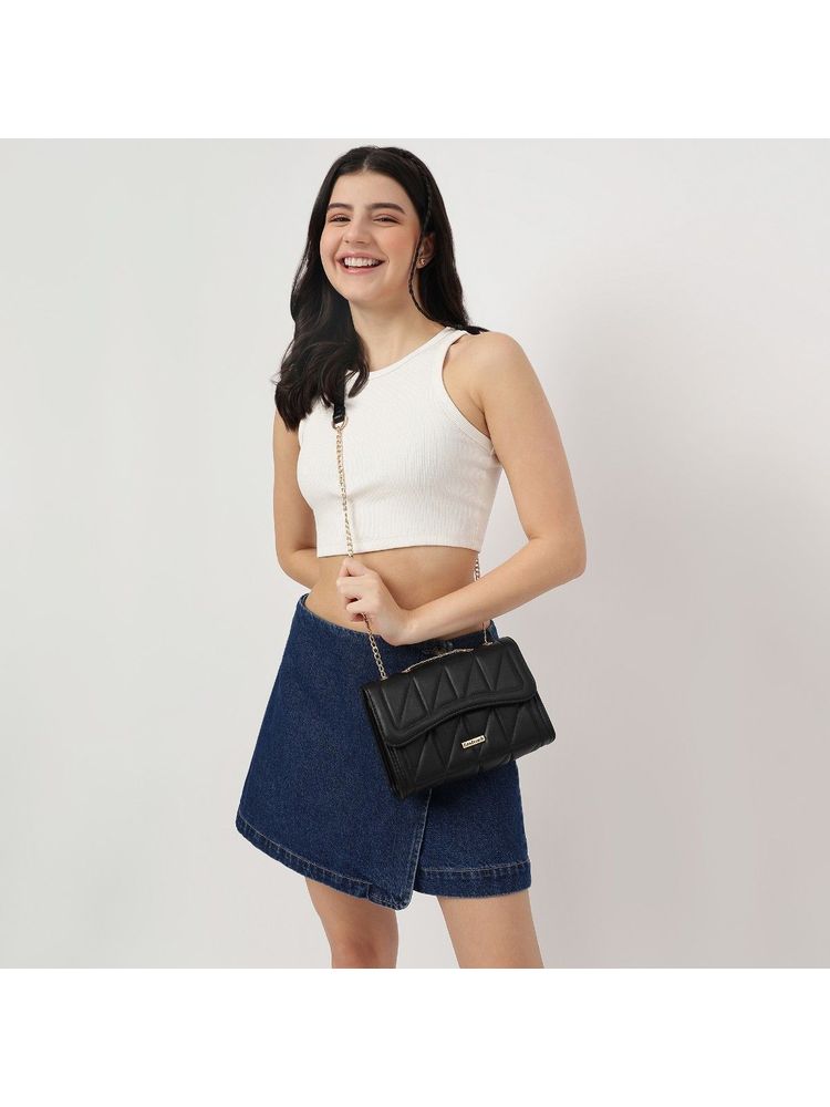 fastrack accessories Fastrack Women Black Sling Bag-picture-12