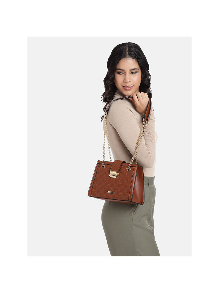 fastrack accessories Fastrack Brown Textured Sling Bag-picture-18