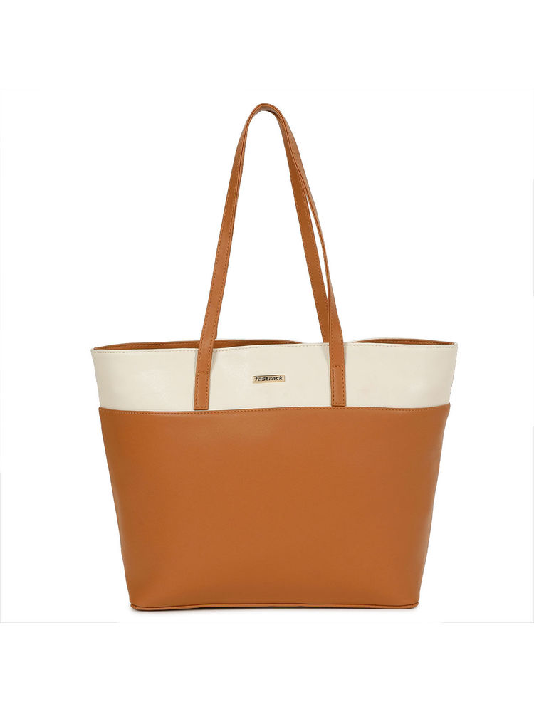 fastrack accessories Fastrack Women Colorblocked Tote Fits Upto 14" Laptop-picture-17